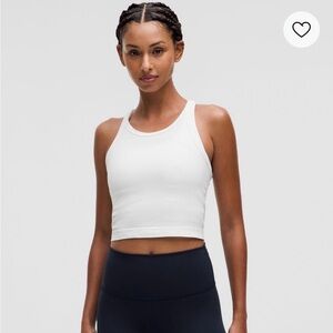 NWOT White Lululemon Swiftly Tech Cropped Racerback Tank Top 2.0   Size 4